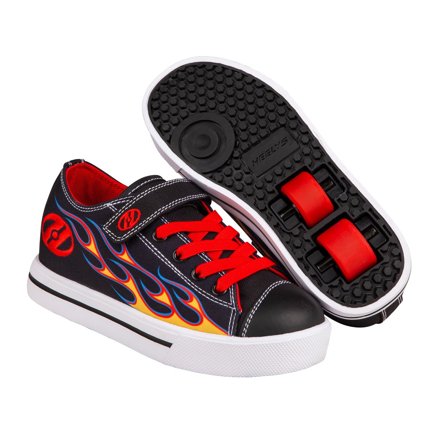 Heelys Snazzy Black/Yellow/Red/Flames 