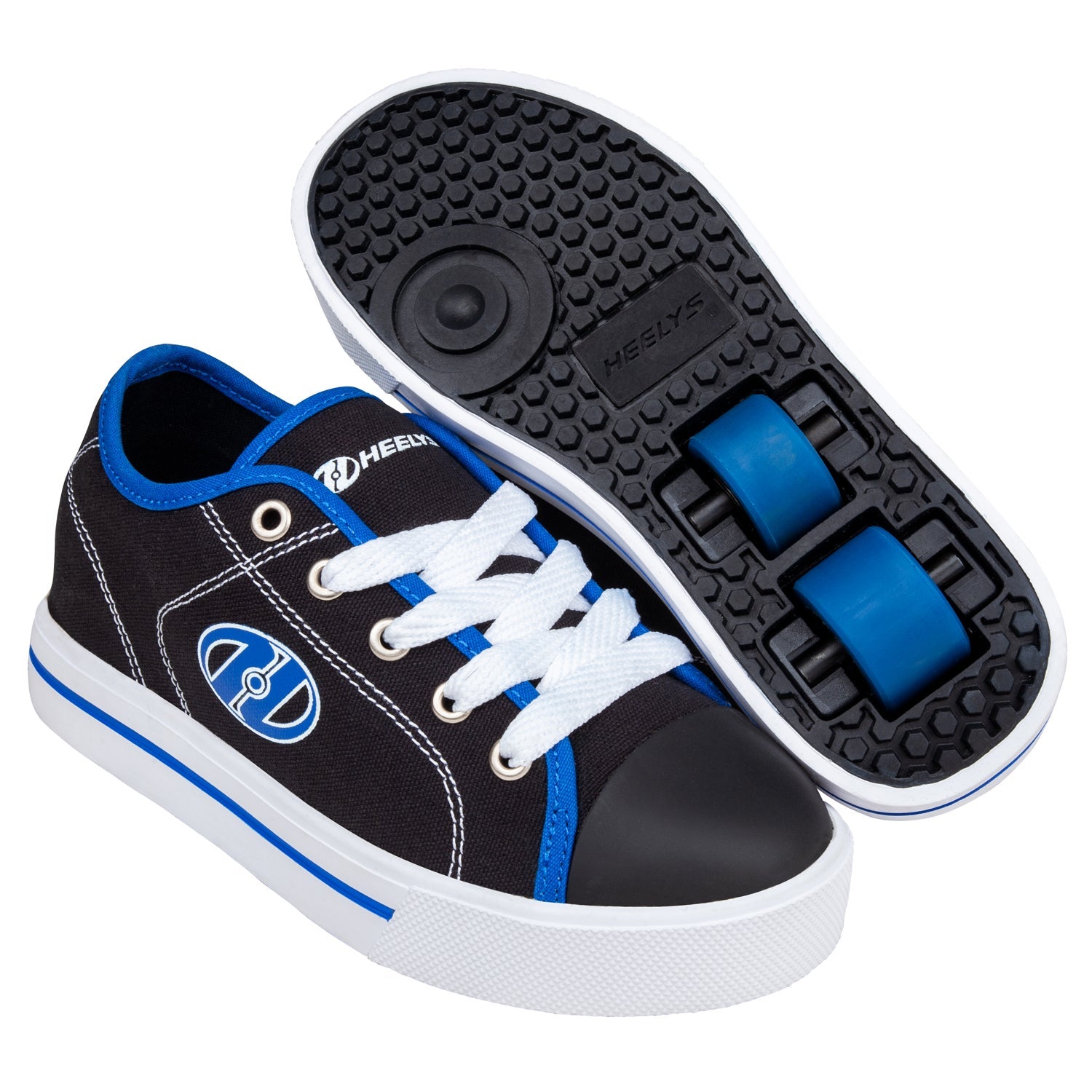 Sneakers with Wheels - Heelys Classic X2 Black / White / Blue